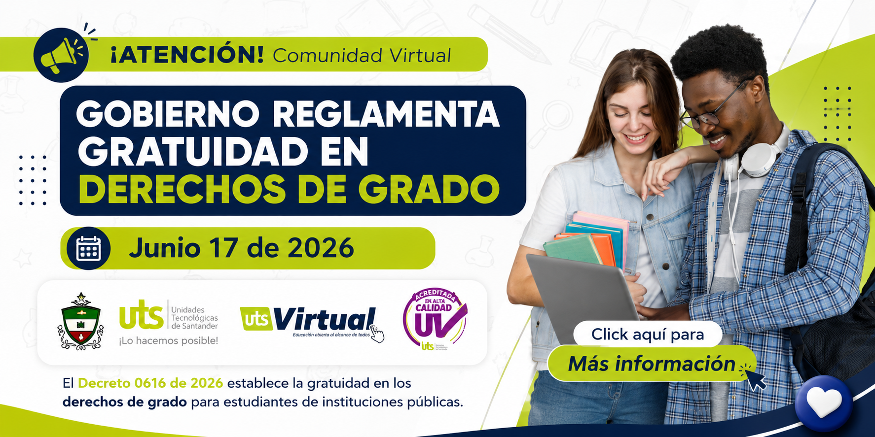 Gratuidad derechos de grado 2026 UTS Virtual